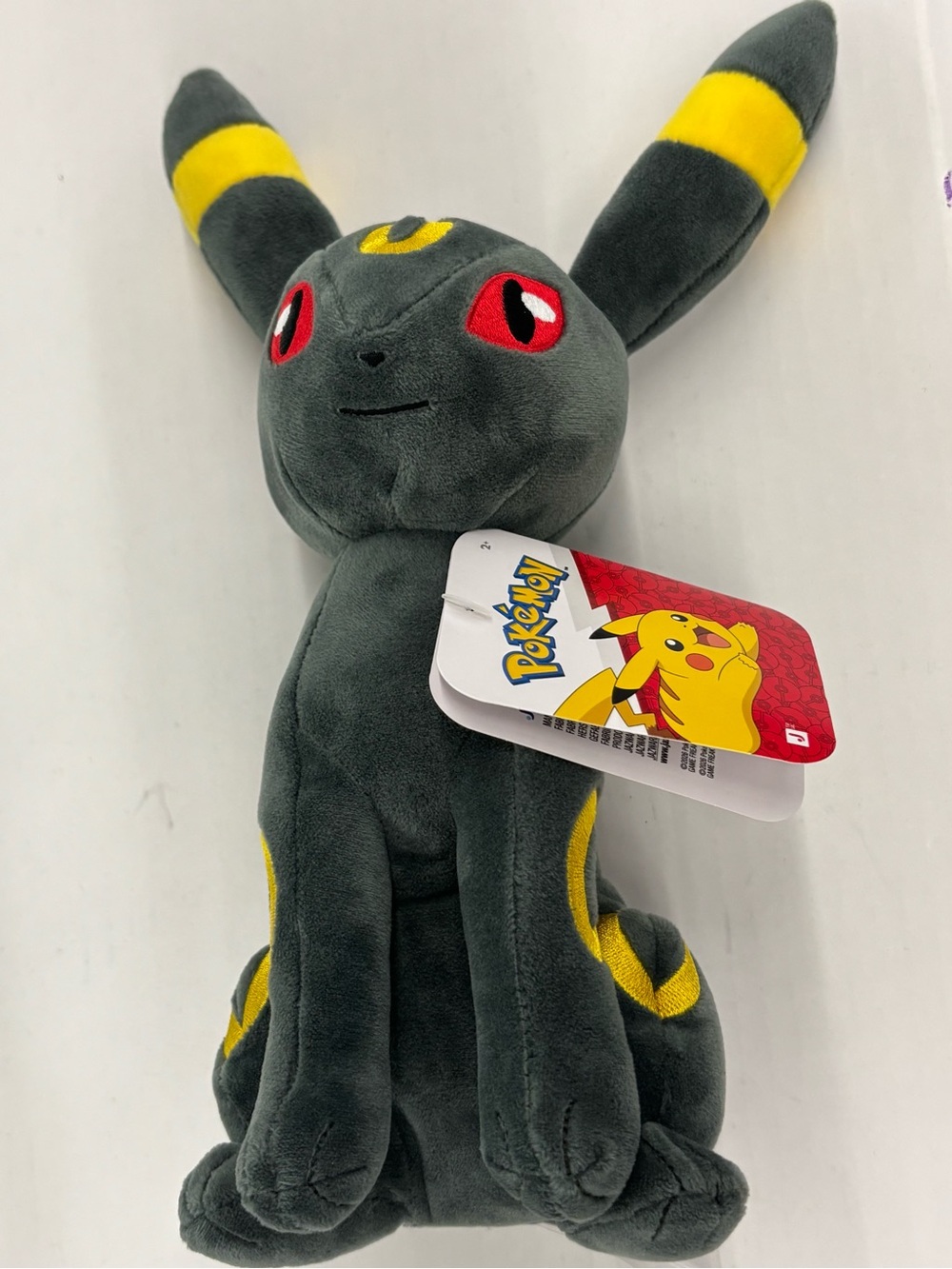 Pokemon Umbreon Plush - Dark Gray & Yellow with Red Eyes